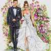 Wedding Illustration Paint by numberss