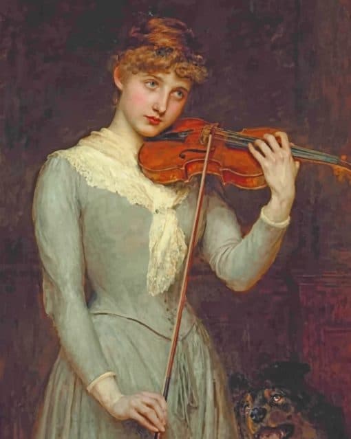 Woman Playing Violin paint by numbers