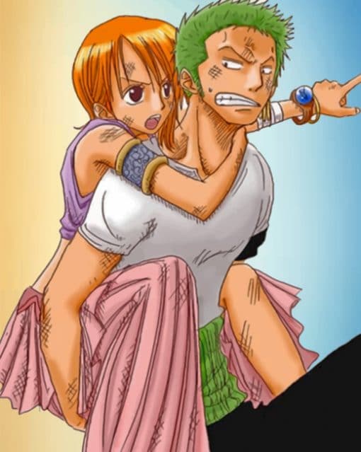 Zoro And Nami paint by numbers