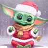 Baby Yoda Santa paint by number
