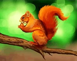 squirrel-on-the-tree-paint-by-numbers