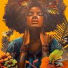 African-Woman-And-Butterflies-paint-by-number