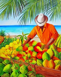 Fruits-Seller-paint-by-numbers