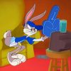 bugs-bunny-watching-tv-paint-by-numbers