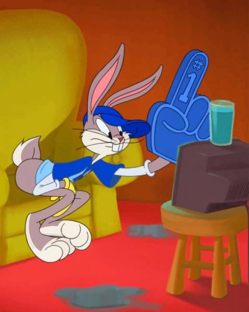 bugs-bunny-watching-tv-paint-by-numbers