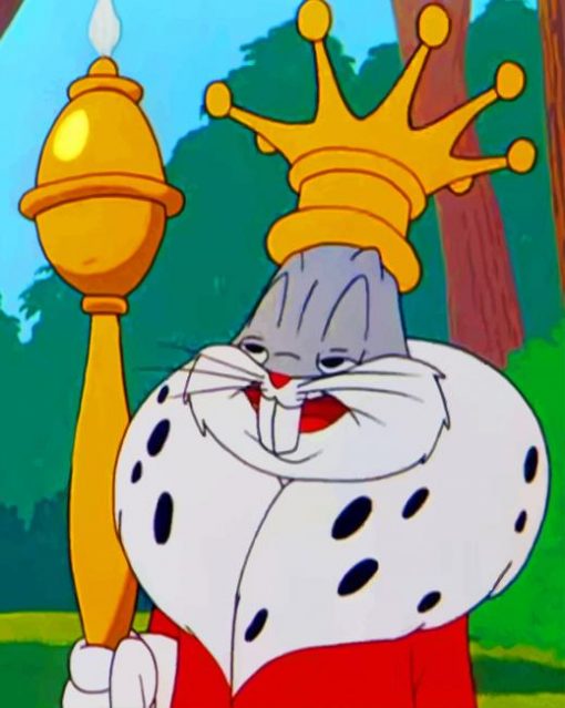 bugs-bunny-wearing-crown-paint-by-number