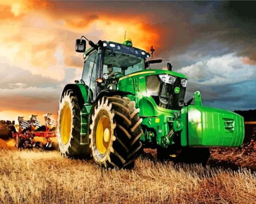 Cool Tractor paint by numbers