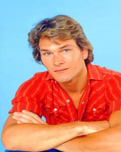 handsome-Patrick-Swayze-paint-by-number