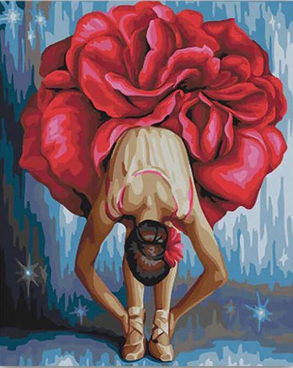 Ballerina-Flower-paint-by-numbers