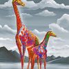 Colorful Giraffes paint by numbers