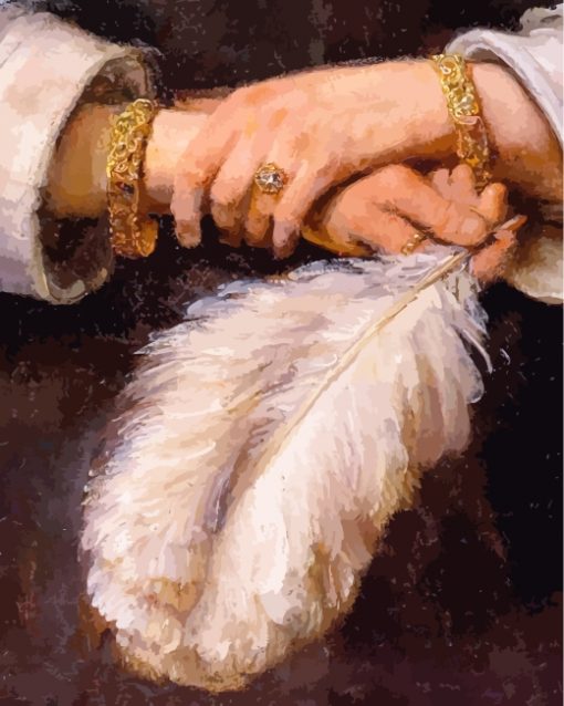 Lady With An Ostrich Feather paint by numbers