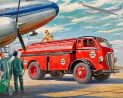 Red Tractor Trailer paint by numbers