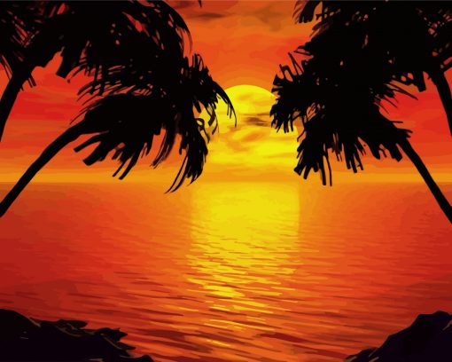 tropical-sunset-paint-by-numbers-scaled