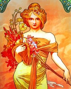 Alphonse Mucha paint by numbers