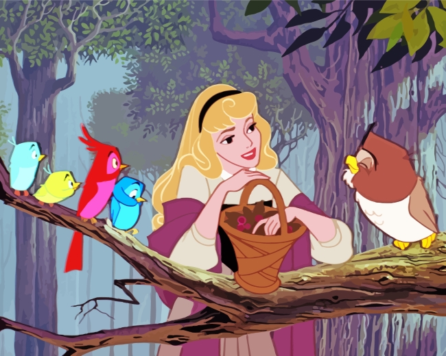 Disney Princess Aurora - Paint By Number - Paint by numbers for adult