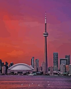 Canada Toronto Skyline Paint by numbers