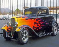 Classic Hot Rod Car paint by numbers