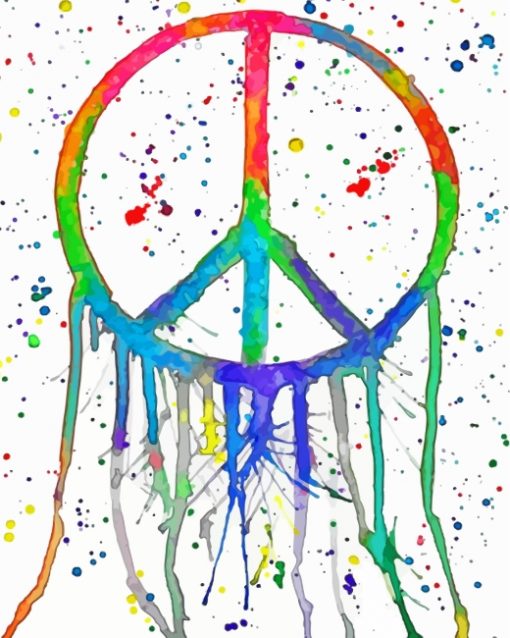 Colorful Peace paint by numbers