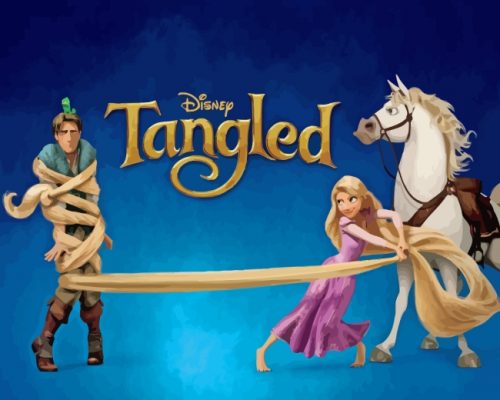 Disney Tangled Animation paint by numbers