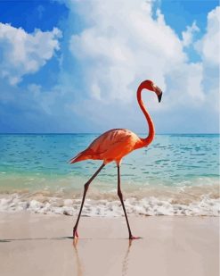 Flamingo By Sea paint by numbers