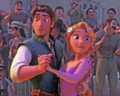 Flynn Rider And Rapunzel Dancing paint by numbers