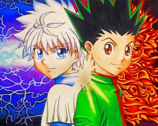 Gon Freecss And Killua paint by numbers