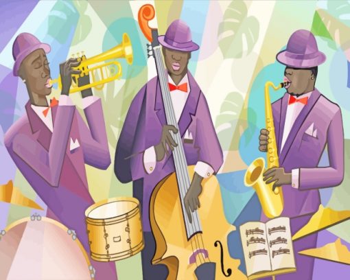 Illustration Jazz band Paint by numbers