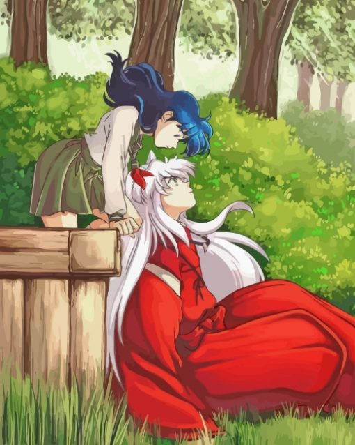 Inuyasha And Kagome paint by numbers