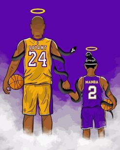 Kobe And Daughter Paint by numbers