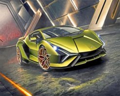Aesthetic Lamborghini Car paint by numbers