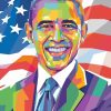 Obama Pop Art paint by numbers