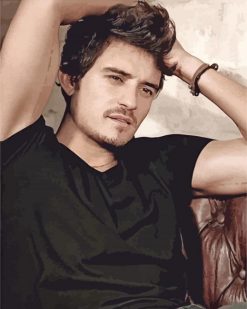 Orlando Bloom Photoshoot paint by numbers