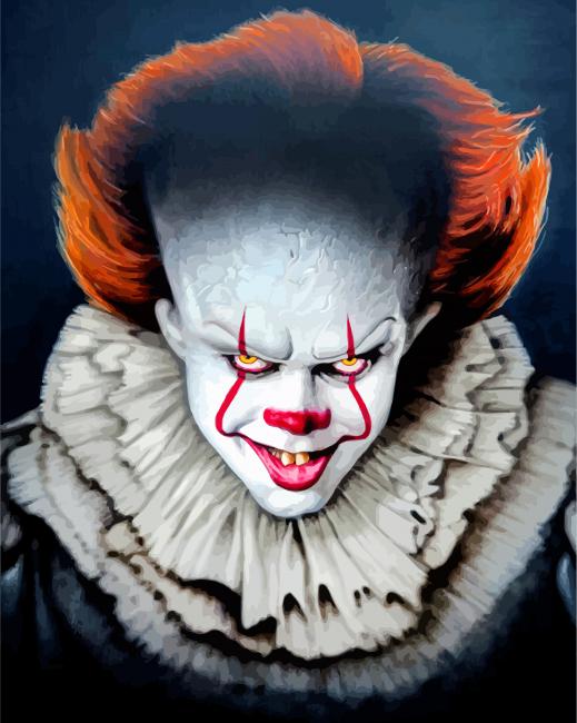 Scary Clown Pennywise Paint By Number Paint by numbers for adult