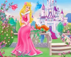 Princess Aurora In Garden paint by numbers