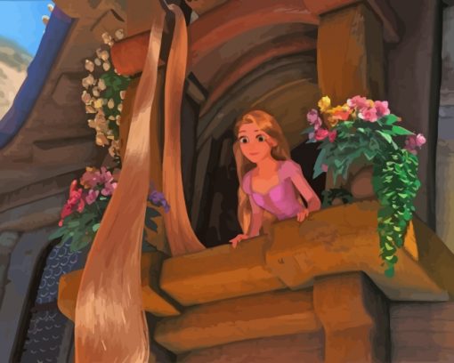 Princess Rapunzel Tangled paint by numbers