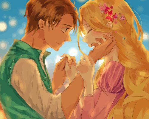 Rapunzel And Flynn Lovers paint by numbers