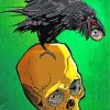 Raven On Skull paint by numbers