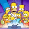 Simpsons Watching Movie paint by numbers