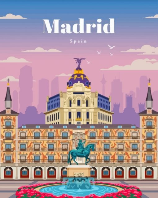 Spain Madrid City paint by numbers