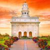 Aesthetic Nauvoo Illinois Temple paint by numbers