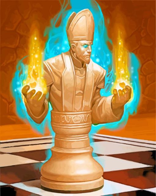 Chess Piece Hearthstone paint by numbers