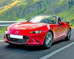 red mx5 car paint by numbers