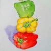 Green Yellow And Red Peppers paint by numbers