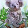 Koala Bear And Baby paint by numbers