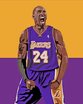 Kobe Bryan Basketball Player Paint by numbers