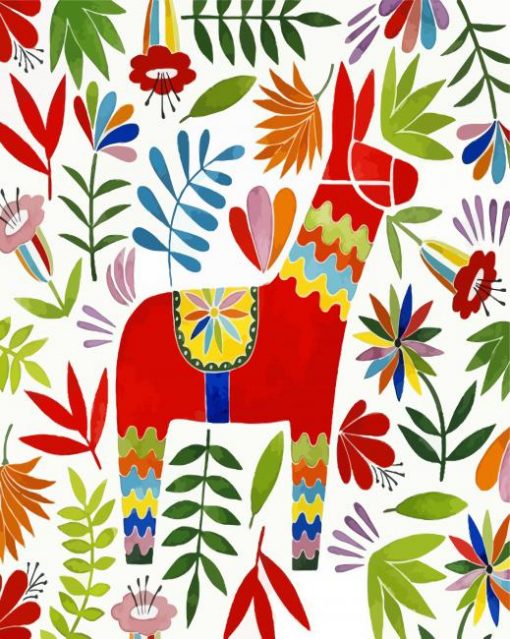 Mexican Otomi Art paint by numbers