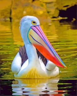 White Pelican paint by numbers