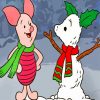 Piglet And Snowman paint by numbers