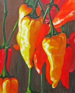 Red And Yellow Peppers paint by numbers