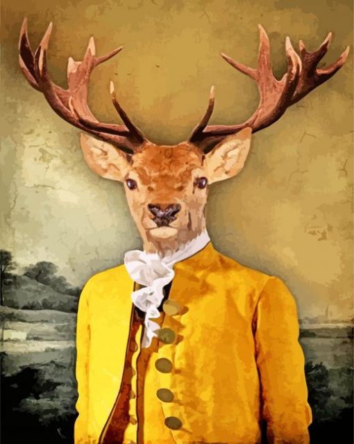 Vintage Mr Deer paint by numbers